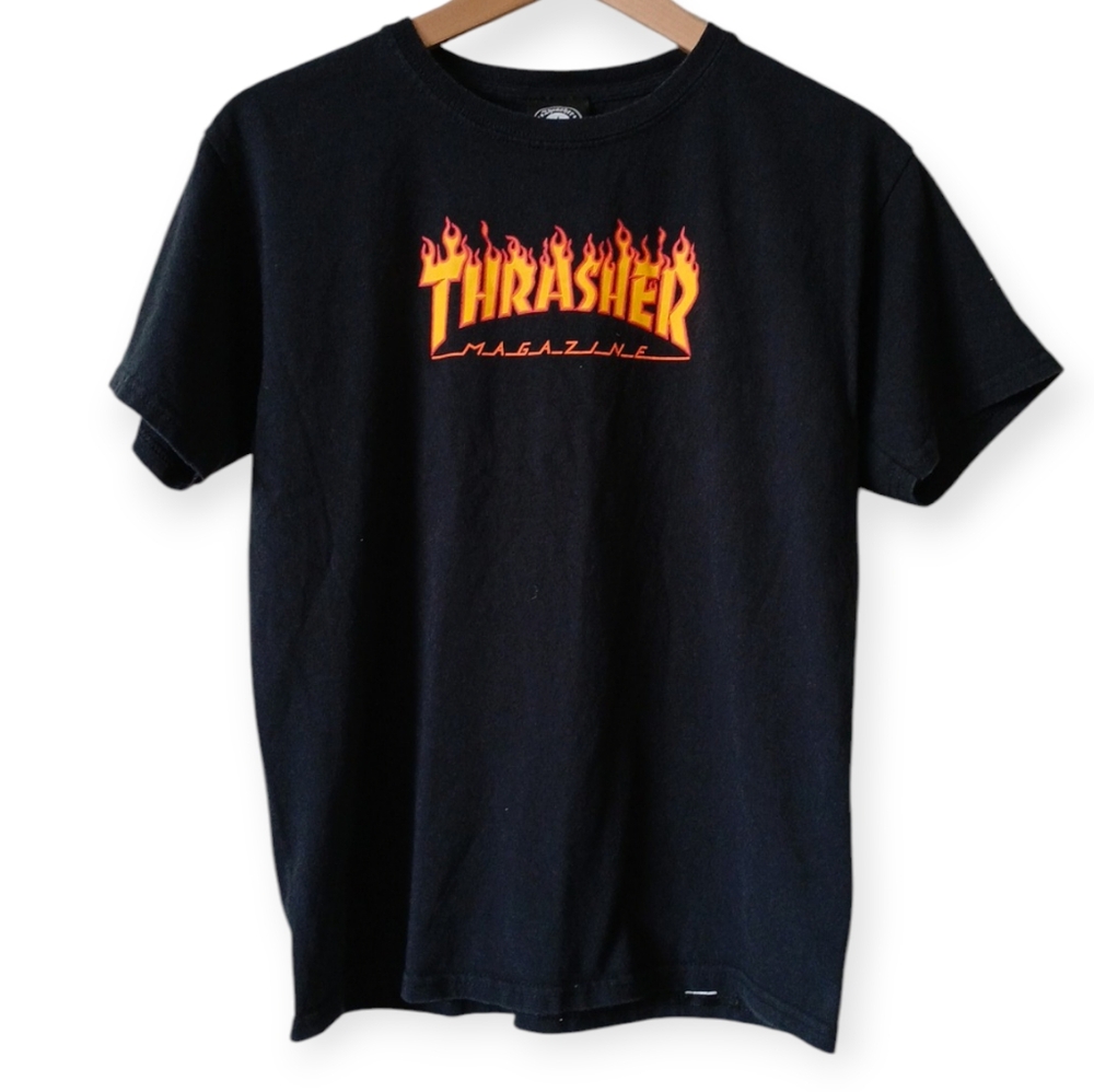 TRASHER MAGAZINE SAN FRANCISCO YOUTH  BLACK T-SHIRT. SIZE L